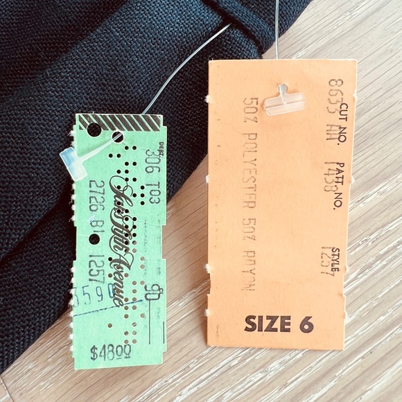 NWT Evan-Picone Vintage Black Pencil Skirt Union Tag in Size 6. - Picture 2 of 12